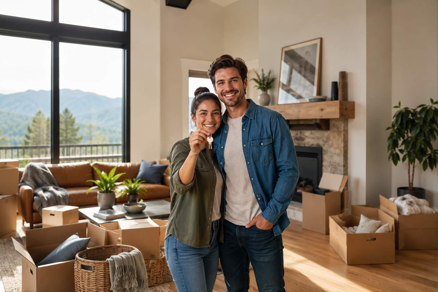 First-time homeowners moving into a new house and facing initial setup expenses