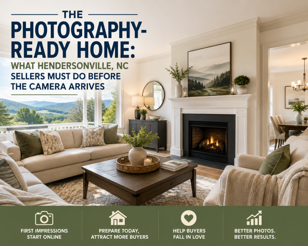 Professionally staged Hendersonville NC home prepared for real estate listing photography