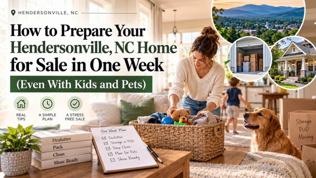 Preparing a Hendersonville NC home for sale with kids and pets.